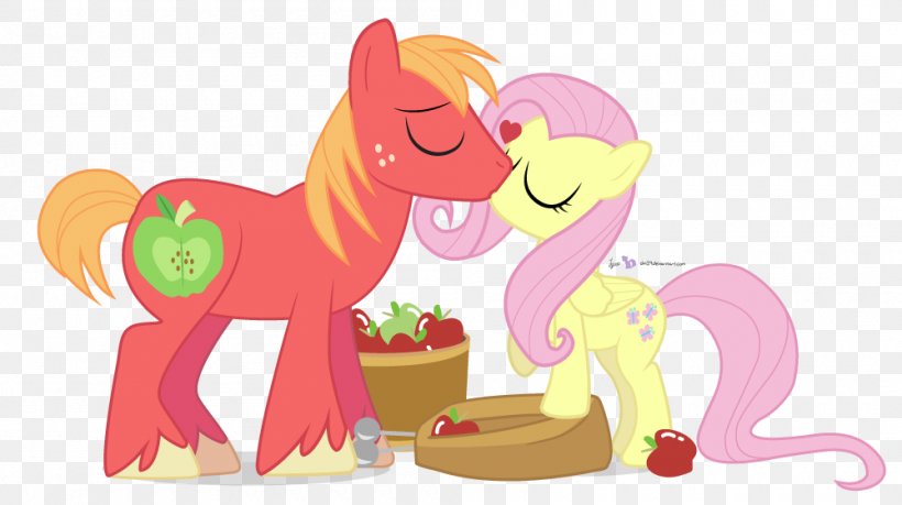 Pony Fluttershy Big McIntosh Macintosh Applejack, PNG, 1000x560px, Watercolor, Cartoon, Flower, Frame, Heart Download Free