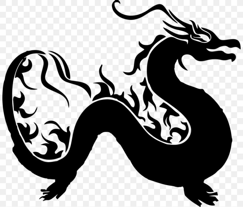 Chinese Dragon Clip Art, PNG, 804x701px, Dragon, Art, Black And White, Carnivoran, Chinese Dragon Download Free