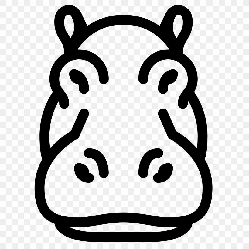 Hippopotamus Clip Art, PNG, 1600x1600px, Hippopotamus, Black And White, Computer Font, Face, Head Download Free