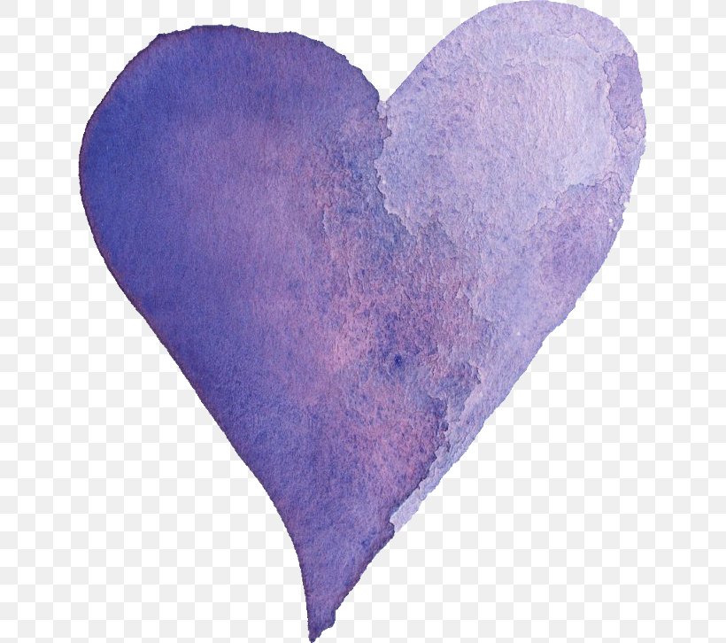 Transparent Watercolor Heart Watercolor Painting Purple, PNG, 643x726px, Watercolor, Cartoon, Flower, Frame, Heart Download Free