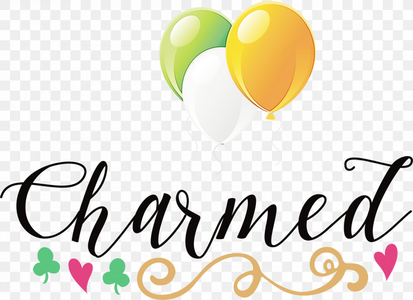 Logo Balloon Text, PNG, 3000x2183px, Charmed, Balloon, Logo, Paint, Patricks Day Download Free