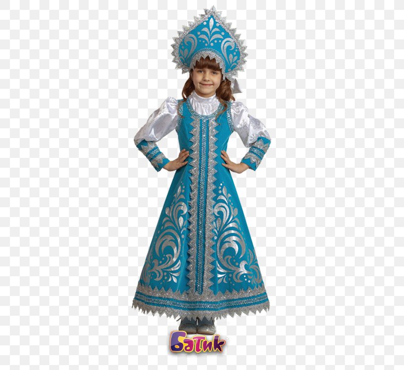 Snegurochka Costume Російський національний костюм Children's Clothing Ded Moroz, PNG, 500x750px, Snegurochka, Artikel, Blue, Carnival, Clothing Download Free