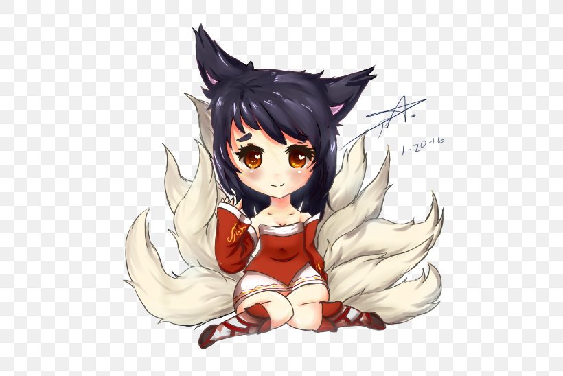 Ahri Nine-tailed Fox League Of Legends Art, PNG, 710x548px, Watercolor, Cartoon, Flower, Frame, Heart Download Free