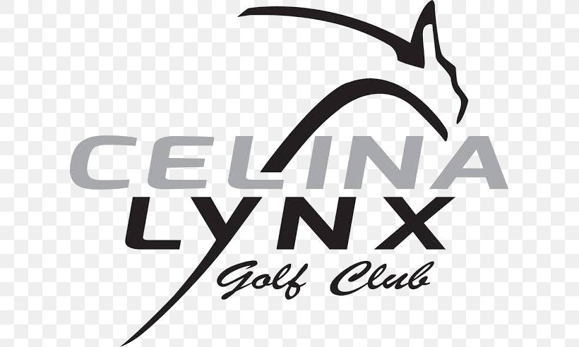 Celina Lynx Golf Club Logo Brand Font Clip Art, PNG, 621x492px, Logo, Area, Black, Black And White, Brand Download Free