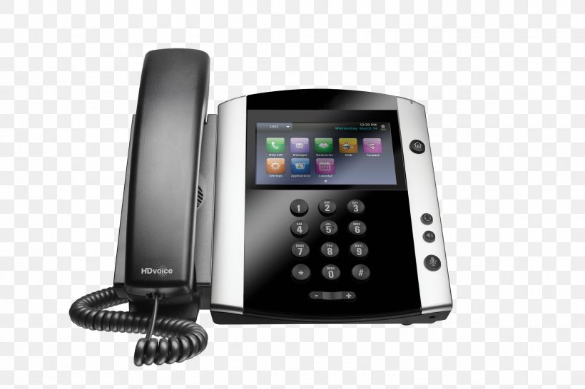 Polycom VVX 600 VoIP Phone Telephone, PNG, 2400x1600px, Polycom, Business, Business Telephone System, Communication, Corded Phone Download Free