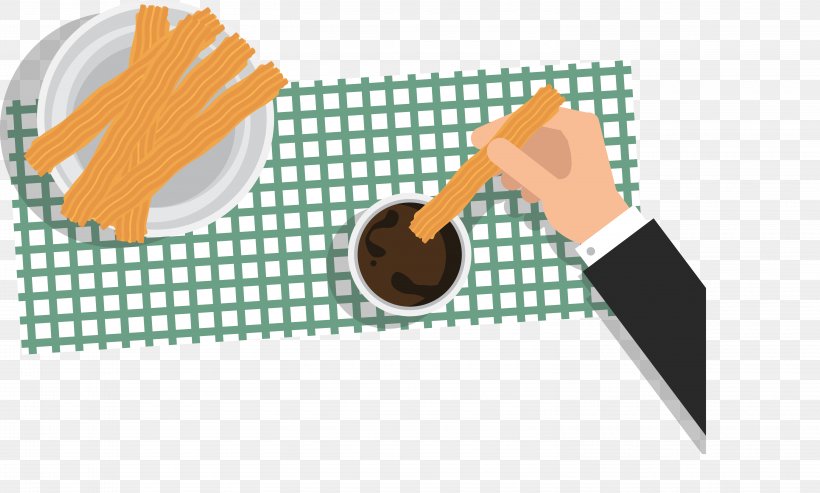 Churro Euclidean Vector Breakfast Illustration, PNG, 6046x3636px, Churro, Brand, Breakfast, Material, Paper Download Free