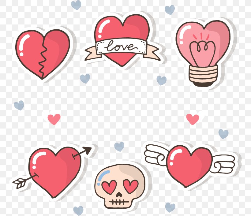 Hand-painted Heart Sticker, PNG, 760x706px, Watercolor, Cartoon, Flower, Frame, Heart Download Free