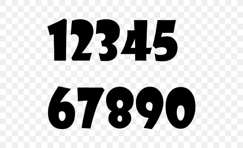 Number Numerical Digit Typeface Sticker, PNG, 500x500px, Number, Area, Arial, Black And White, Brand Download Free