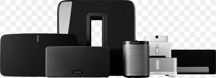 Sonos Loudspeaker Audio Multiroom Sound, PNG, 2421x875px, Sonos, Audio, Electronic Device, Electronics, High Fidelity Download Free