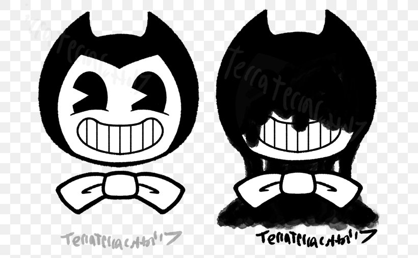 Bendy And The Ink Machine Felix The Cat Drawing Fan Art Cartoon, PNG, 720x506px, Bendy And The Ink Machine, Art, Black, Black And White, Cartoon Download Free