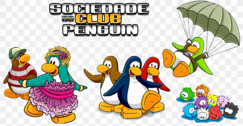 Club Penguin Room Illustration Text Party, PNG, 984x512px, Club Penguin, Accommodation, Animal Figure, Bird, Cartoon Download Free