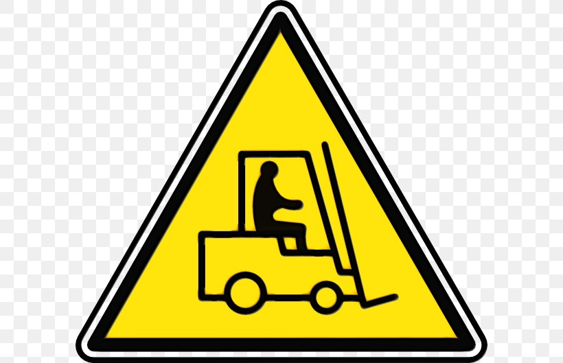 Warning Sign, PNG, 600x529px, Watercolor, Cargo, Forklift, Hazard Symbol, Heavy Equipment Download Free