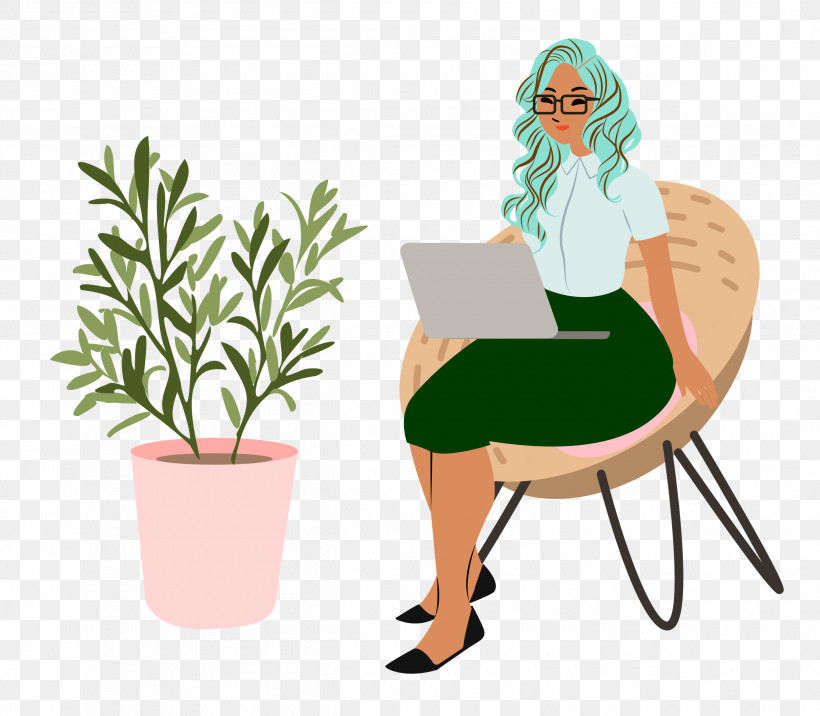 Alone Time Lady Computer, PNG, 2500x2184px, Alone Time, Chair, Computer, Creative Professional, Creative Work Download Free