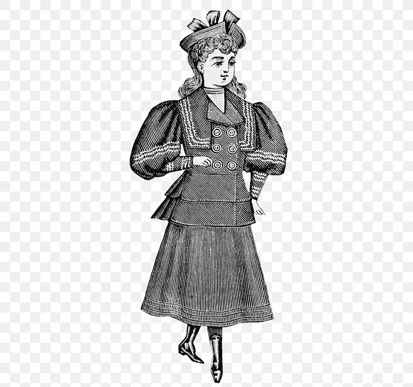 Drawing Royalty-free Clip Art, PNG, 347x768px, Drawing, Black And White, Clothing, Costume, Costume Design Download Free