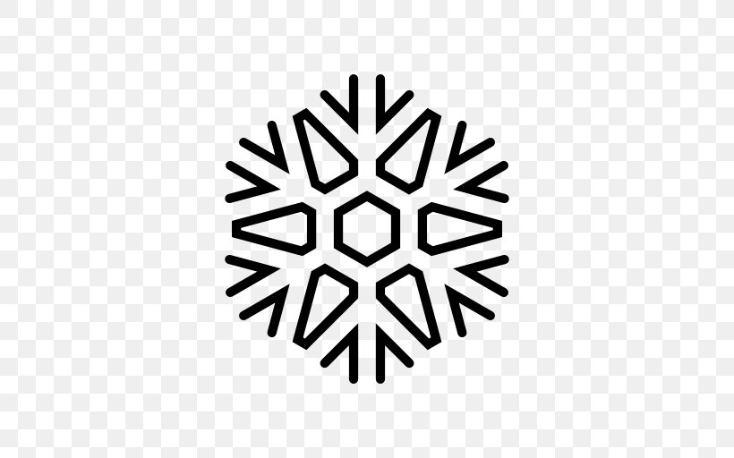 Snowflake Outline Clip Art, PNG, 512x512px, Snowflake, Black And White, Hexagon, Logo, Monochrome Download Free