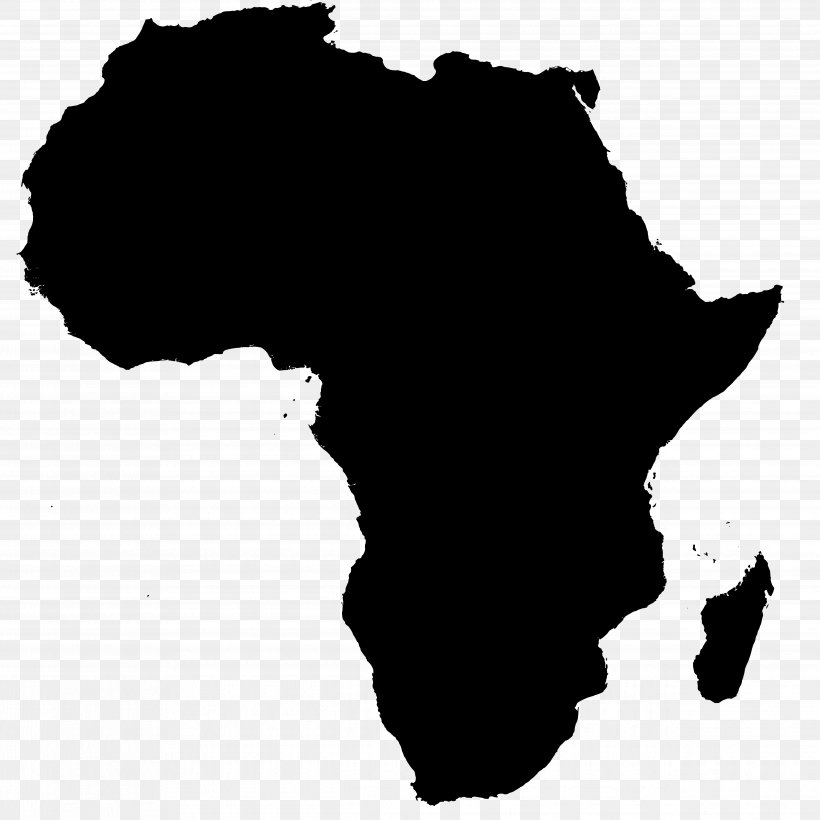 Africa Map Continent, PNG, 4972x4972px, Africa, Black, Black And White, Blank Map, Continent Download Free