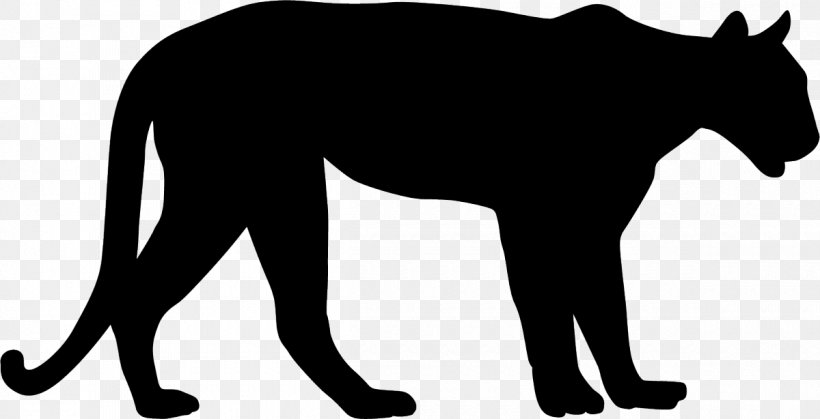 Cat Silhouette, PNG, 1200x614px, Cougar, Cat, Drawing, Leopard, Line Art Download Free
