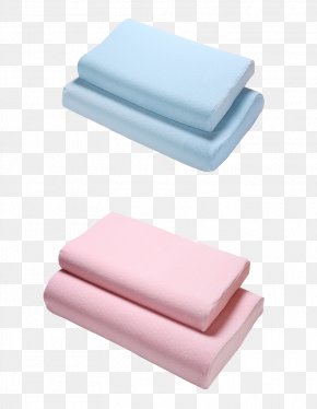 Free Pink Blue Latex Pillows To Pull Material - Pillow Latex Blue Memory Foam PNG