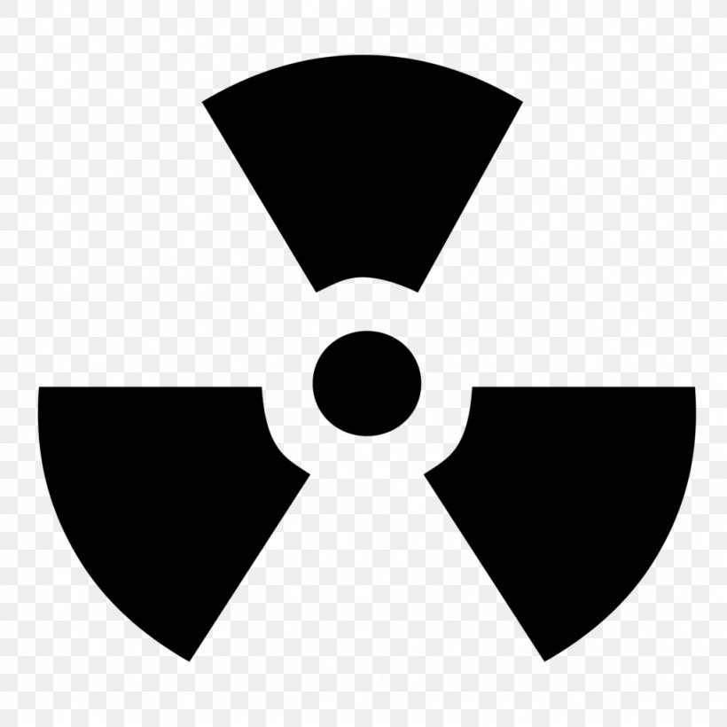 Radiation Symbol, PNG, 1024x1024px, Radioactive Decay, Background Radiation, Blackandwhite, Emblem, Logo Download Free