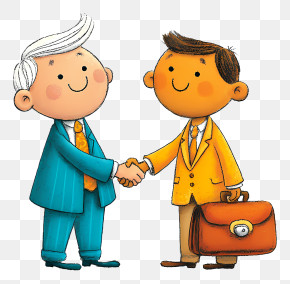 Two Businessmen Shaking Hands PNG