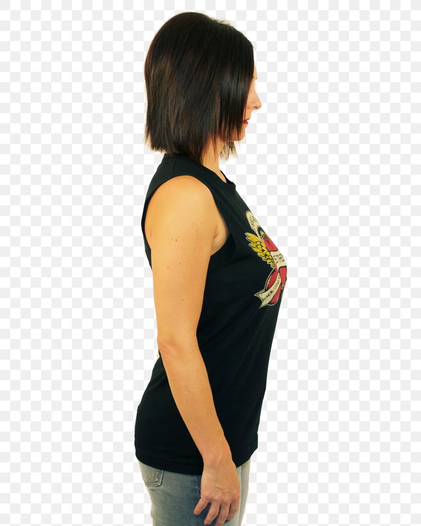 T-shirt Sleeveless Shirt Shoulder Outerwear, PNG, 768x1024px, Watercolor, Cartoon, Flower, Frame, Heart Download Free