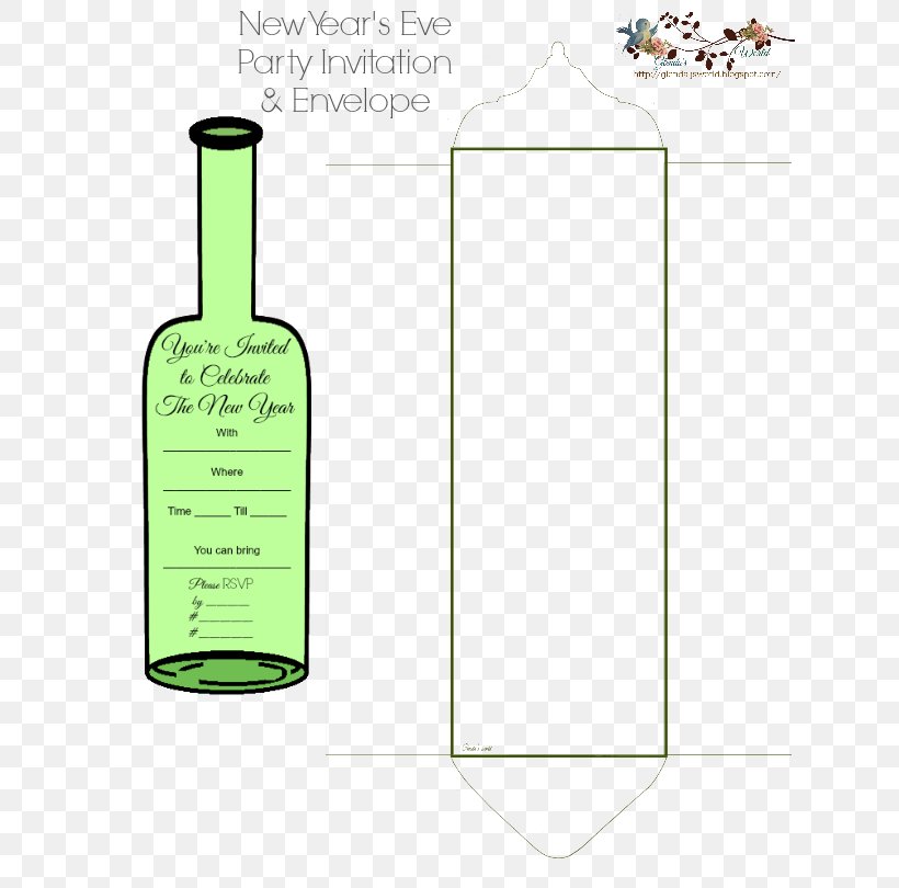 New Year's Eve Wedding Invitation Party Paper, PNG, 650x810px, Wedding Invitation, Area, Bottle, Child, Craft Download Free