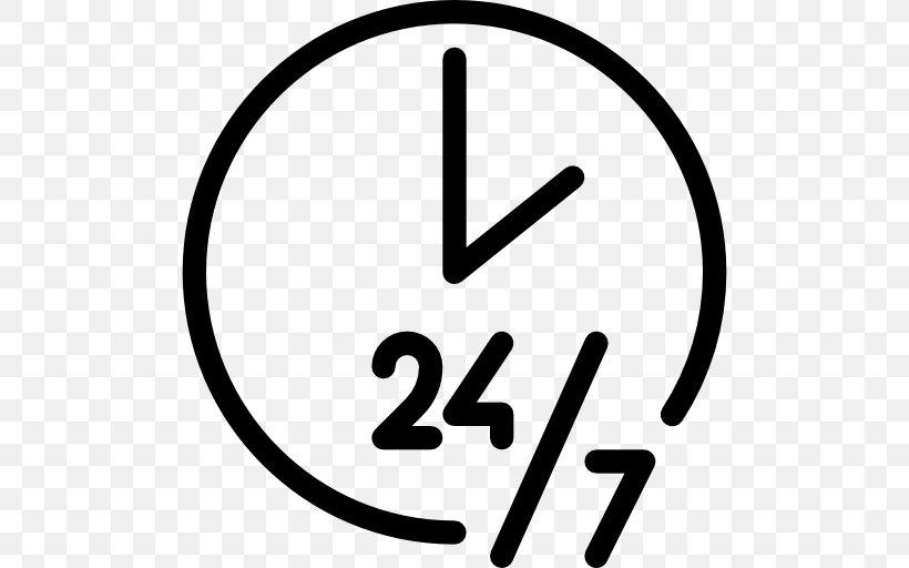 Time & Attendance Clocks 24/7 Service, PNG, 512x512px, 247 Service, Clock, Area, Black And White, Brand Download Free