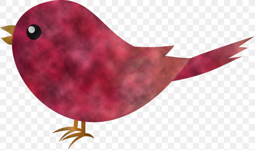 Cardinal Red Bird Pink Maroon, PNG, 2999x1767px, Watercolor Bird, Beak, Bird, Cardinal, Finch Download Free