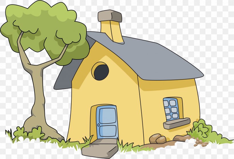 House Clip Art, PNG, 2346x1592px, House, Cartoon, Facade, Grass, Home Download Free