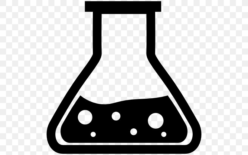 Laboratory Flasks Experiment Chemistry, PNG, 512x512px, Laboratory Flasks, Beaker, Black, Black And White, Chemistry Download Free