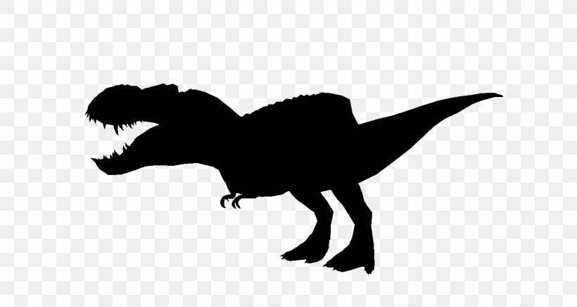 Tyrannosaurus Rex Velociraptor Dinosaur Silhouette Bipedalism, PNG, 1500x800px, Tyrannosaurus Rex, Bipedalism, Black And White, Cartoon, Dinosaur Download Free