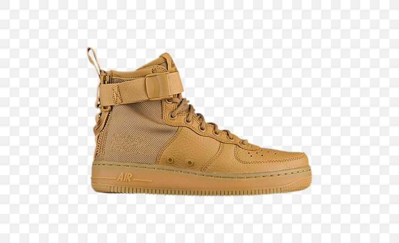 Nike SF Air Force 1 Mid Women's Nike Air Force 1 Mid 07 Mens Nike SF Air Force 1 Mid Men's Mens Nike SF Air Force 1, PNG, 500x500px, Nike, Air Force 1, Beige, Boot, Brown Download Free
