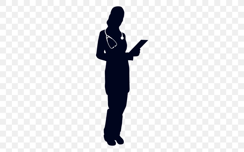 Silhouette Female Physician, PNG, 512x512px, Silhouette, Arm, Female, Hand, Human Behavior Download Free