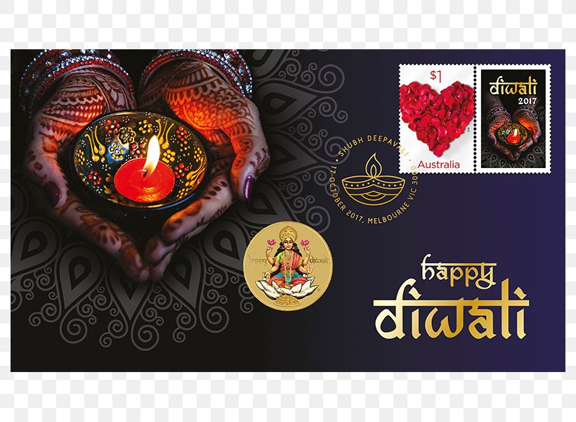 Diwali Postage Stamps Mail Cover United States, PNG, 800x600px, 2017, Diwali, Anniversary, Australia Post, Brand Download Free