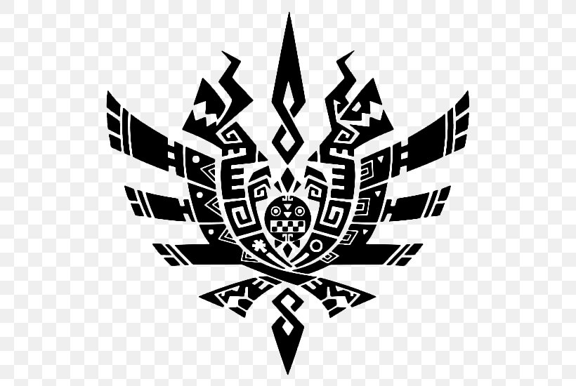 Monster Hunter 4 Monster Hunter: World Monster Hunter Freedom Unite Monster Hunter Generations, PNG, 550x550px, Monster Hunter 4, Black And White, Brand, Emblem, Flower Download Free