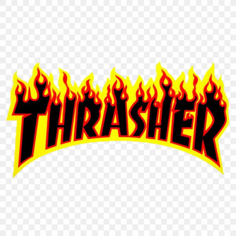 Thrasher Sticker Skateboarding Decal, PNG, 1024x1024px, Thrasher, Brand, Clothing, Decal, Die Cutting Download Free