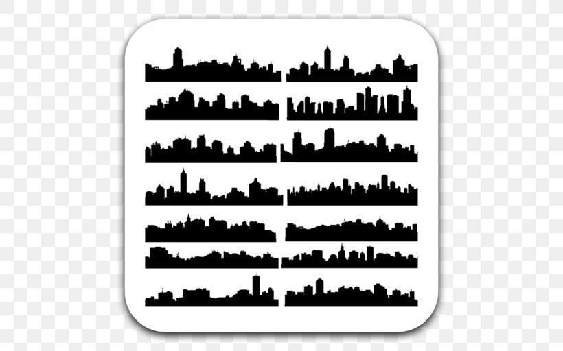 Vector Graphics Silhouette Euclidean Vector Image, PNG, 512x512px, Silhouette, Architecture, Black And White, Cityscape, Drawing Download Free