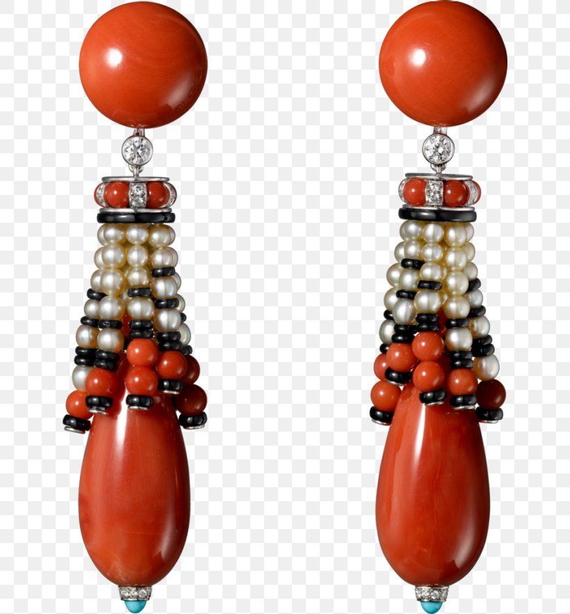 Earring Pearl Cartier Red Coral Jewellery, PNG, 640x882px, Earring, Bead, Bitxi, Brilliant, Cabochon Download Free