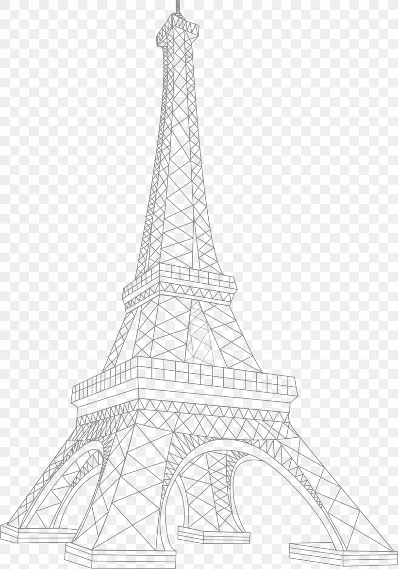 Eiffel Tower Clip Art, PNG, 1806x2580px, Eiffel Tower, Artwork, Black And White, Document, Drawing Download Free
