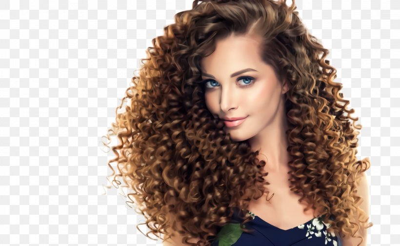 Hair Hairstyle Ringlet Clothing Jheri Curl, PNG, 2548x1568px, Hair, Beauty, Brown, Clothing, Costume Download Free