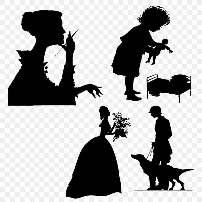 Silhouette Illustration Cartoon Image, PNG, 1000x1000px, Silhouette, Black, Black And White, Blackandwhite, Blog Download Free