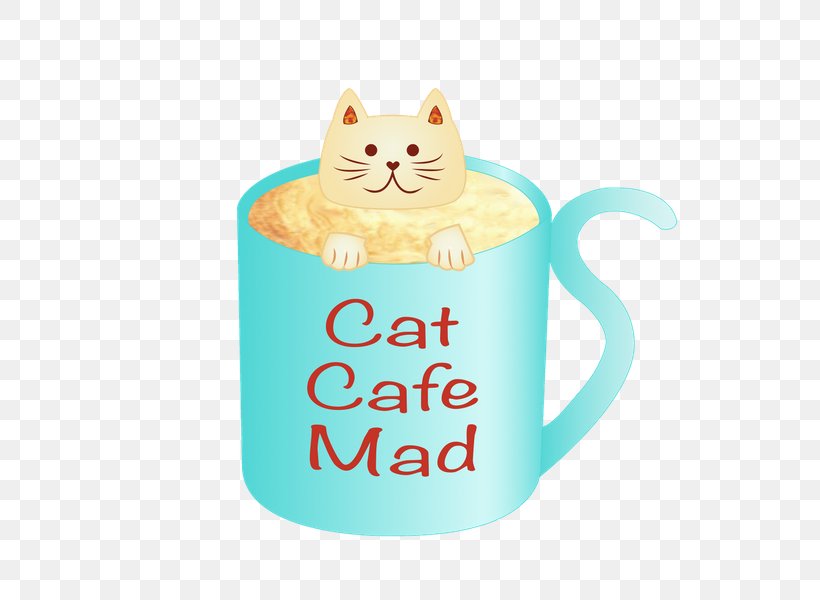 Cat Cafe Mad Whiskers Coffee, PNG, 600x600px, Watercolor, Cartoon, Flower, Frame, Heart Download Free