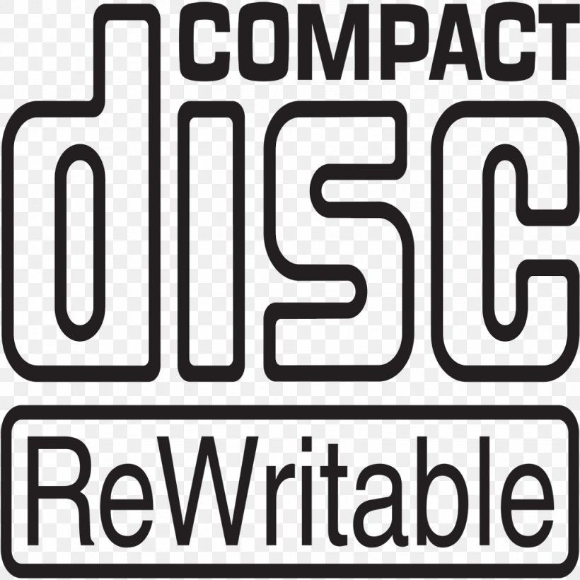 CD-RW Compact Disc CD-ROM Optical Disc, PNG, 1024x1024px, Cdrw, Area, Black And White, Brand, Cda File Download Free