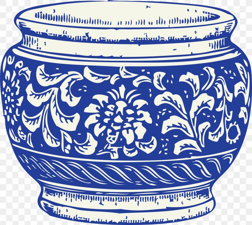 Flowerpot Drawing Clip Art, PNG, 2400x2147px, Flowerpot, Blue And White Porcelain, Ceramic, Drawing, Drinkware Download Free