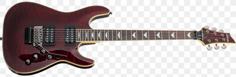 Schecter Omen 6 Electric Guitar Schecter Guitar Research Floyd Rose, PNG, 2000x660px, Schecter Omen 6, Acoustic Electric Guitar, Bolton Neck, Electric Guitar, Electronic Musical Instrument Download Free