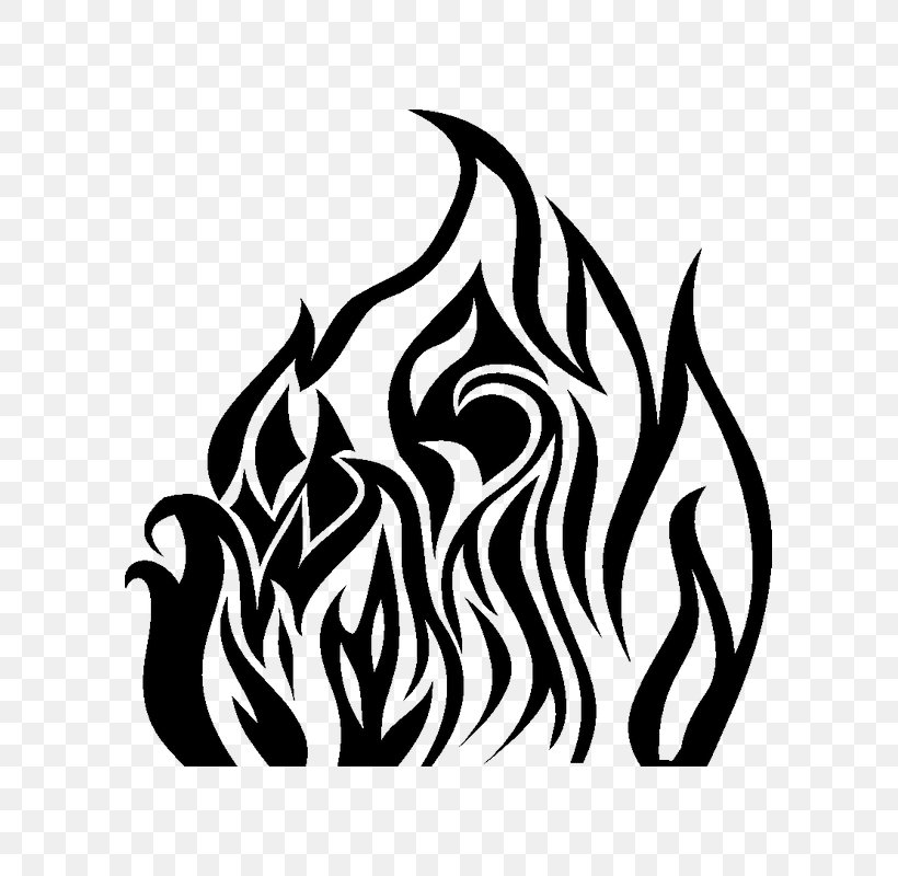 fire cartoon images black and white