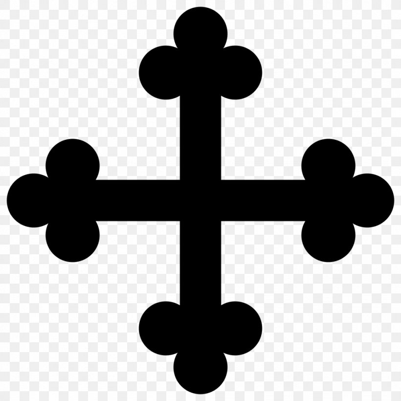 Crosses In Heraldry Cross Fleury Christian Cross, PNG, 1024x1024px, Heraldry, Black And White, Charge, Christian Cross, Christianity Download Free