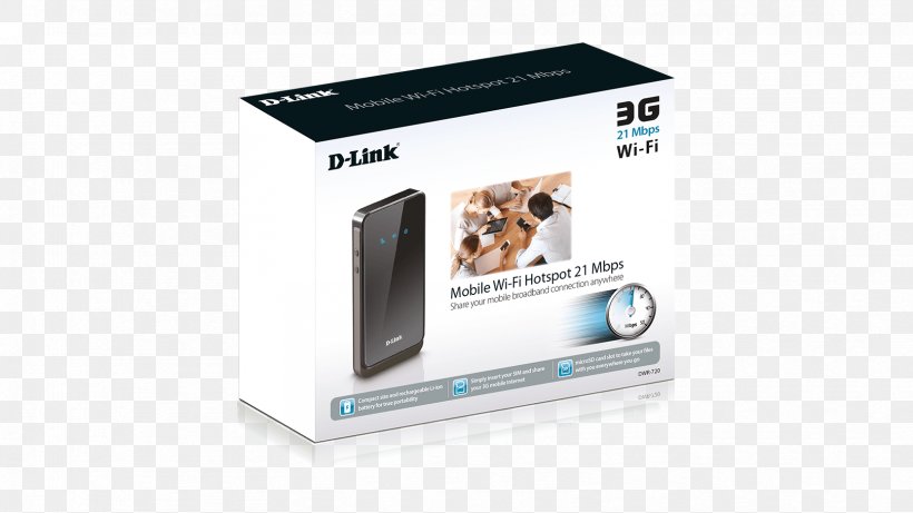 D-Link 21.6 Mbps Mobile Wi-Fi Hotspot Connect Anywhere (DWR-720) Router 3G Mobile Phones, PNG, 1664x936px, Router, Dlink, Electronic Device, Electronics, Electronics Accessory Download Free
