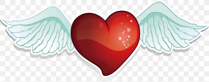 Heart Wing, PNG, 850x334px, Watercolor, Cartoon, Flower, Frame, Heart Download Free
