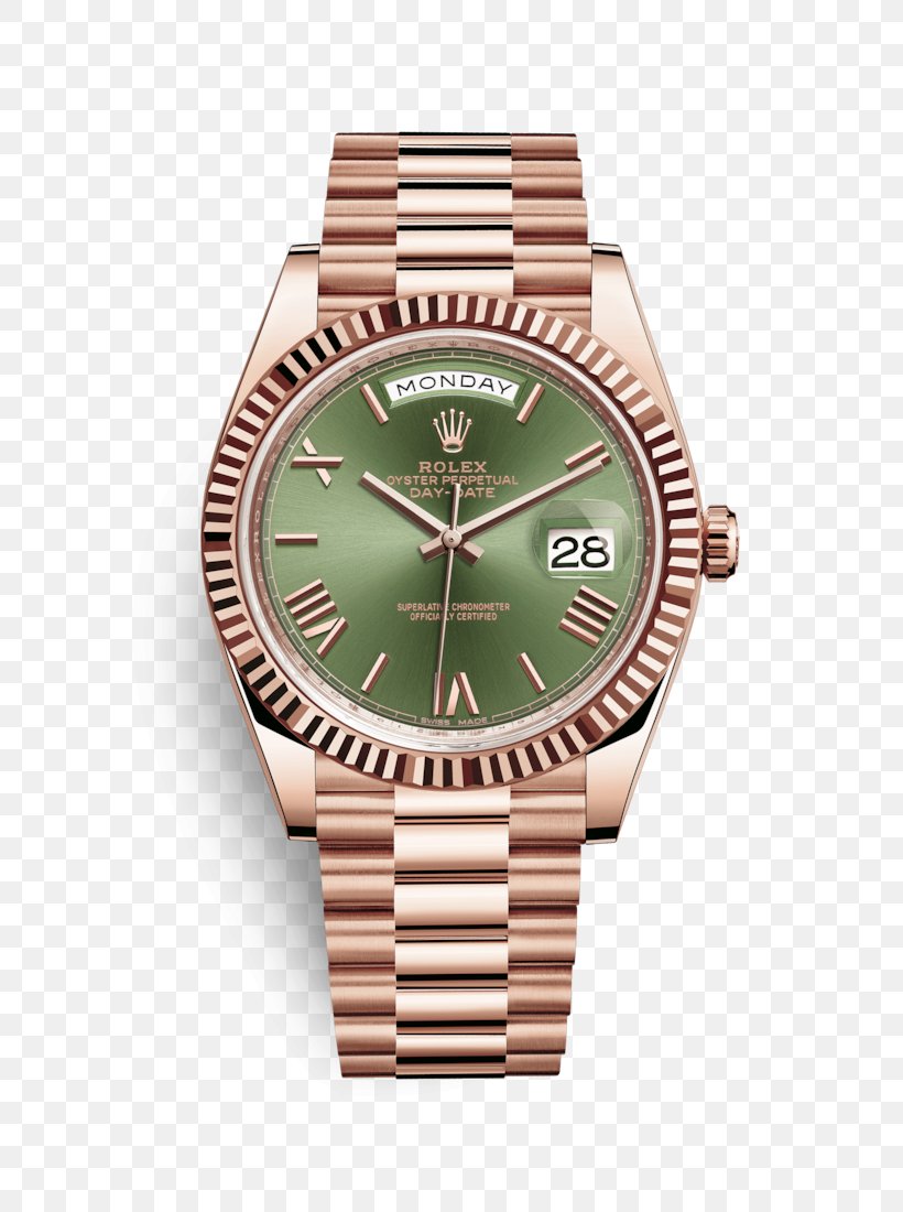 Rolex Day-Date Colored Gold Watch, PNG, 720x1100px, Rolex Daydate, Brand, Brown, Chronometer Watch, Colored Gold Download Free